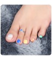 Toe Ring with Pave Setting Rhinestone TR-220